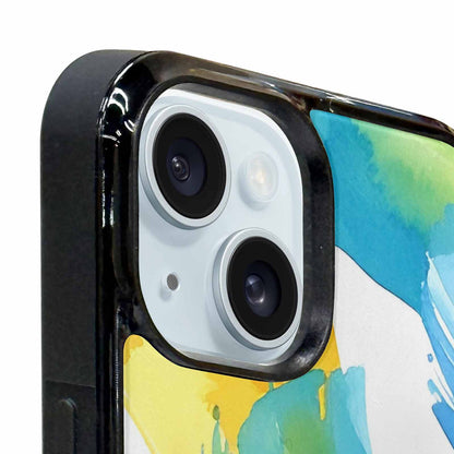 iPhone 15 Plus Case — Trans Strong Watercolor Seamless Pattern Vibrant, Custom Print Case Cover