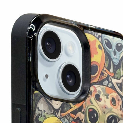 iPhone 15 Case — Aliens Camo Aliens Pattern Hundreds Of, Custom Designed Case Cover