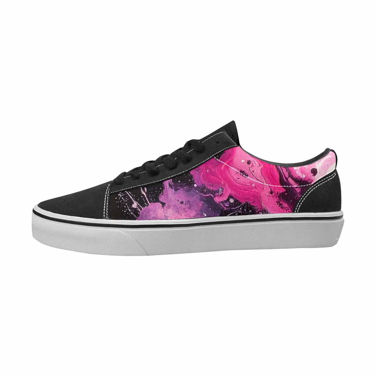 MEN'S Galaxy Art Black & Pink Ink Canvas Graphic Print Wallpaper Art Custom Streetwear Shoes