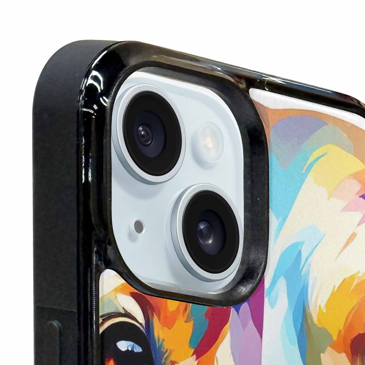 iPhone 15 Plus Case — Golden Retriever Watercolor Art Pattern, Customized Protective Case