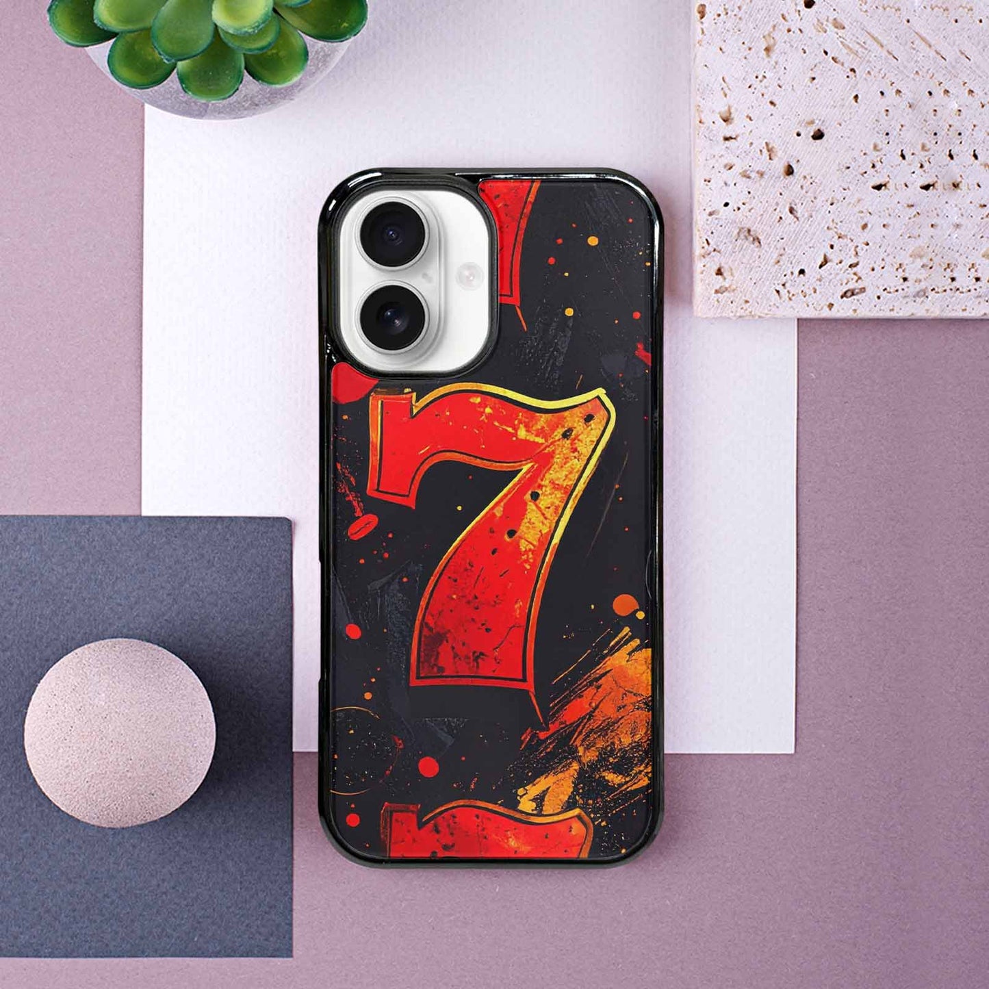 iPhone 16 Case — Dice And Casino Pattern Seamless Repeat, Custom Art Phone Cover