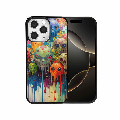 iPhone 15 Pro Max Case — Aliens Camomelting Aliens Patt E6l, Custom Art Phone Cover