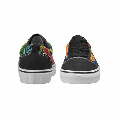 WOMEN'S Mushrooms  Botanical Mushrooms Lace-Up Canvas Vibrant Chaos Sneakers