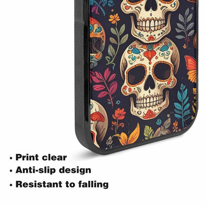 iPhone 15 Plus Case — Mushrooms And Skulls, Personalized Phone Case