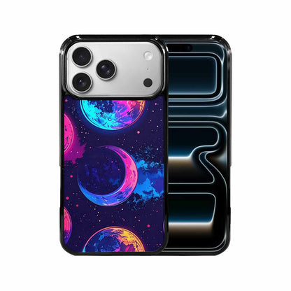 iPhone 17 Pro Max Case — Neon Winter Moon Cartoon Cute, Custom Designed Case Cover