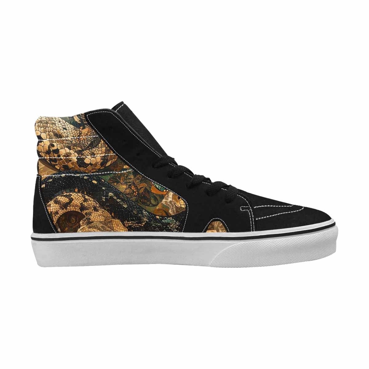 WOMEN'S Snake Skin Reptile High Top Canvas Vivid Shoes