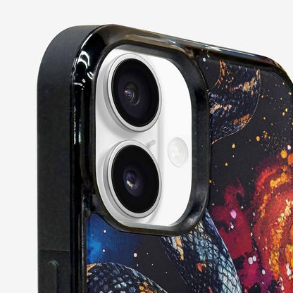 iPhone 16 Case — Galaxy Snake Print, Original Design Phone Case