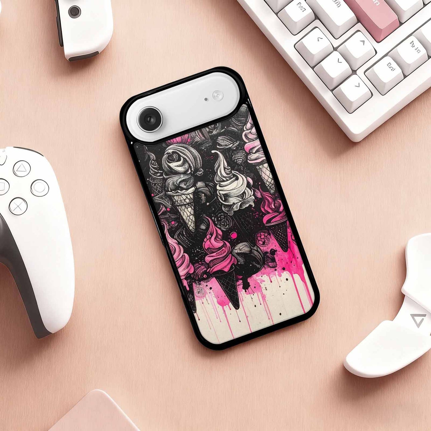 iPhone 17 Air Case — Black Pink Ink Ice Cream Original, Custom Printed Phone Case