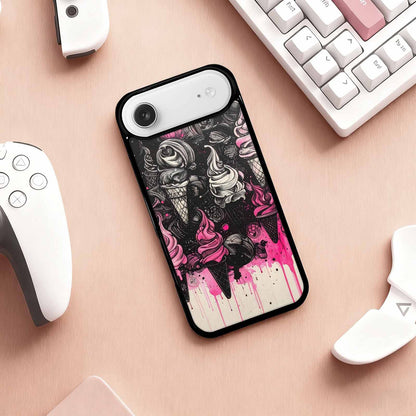 iPhone 17 Air Case — Black Pink Ink Ice Cream Original, Custom Printed Phone Case