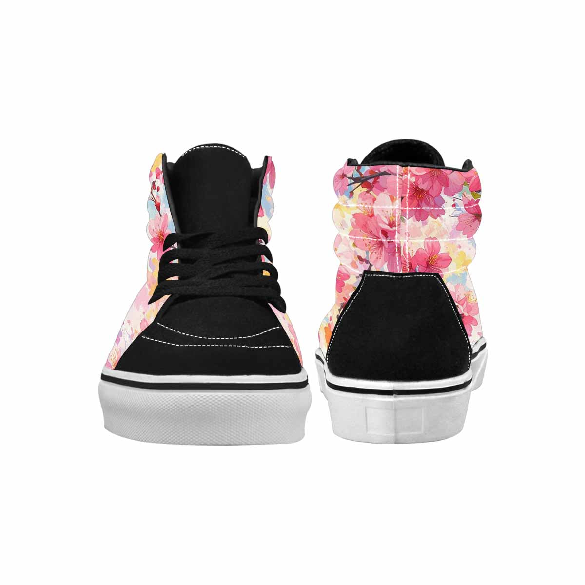 MEN'S Cherry Blossom Branch Cherry High Top Canvas Vibrant Chaos Custom Sneakers