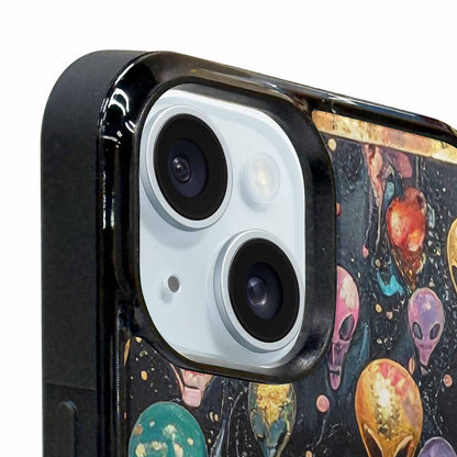 iPhone 15 Case — Aliens Marblealiens Pattern Cyi, Custom Made Phone Cover