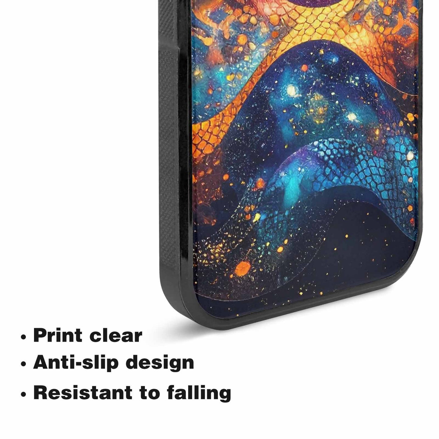 iPhone 15 Plus Case — Galaxy Snake Print Custom, Custom Made Phone Cover