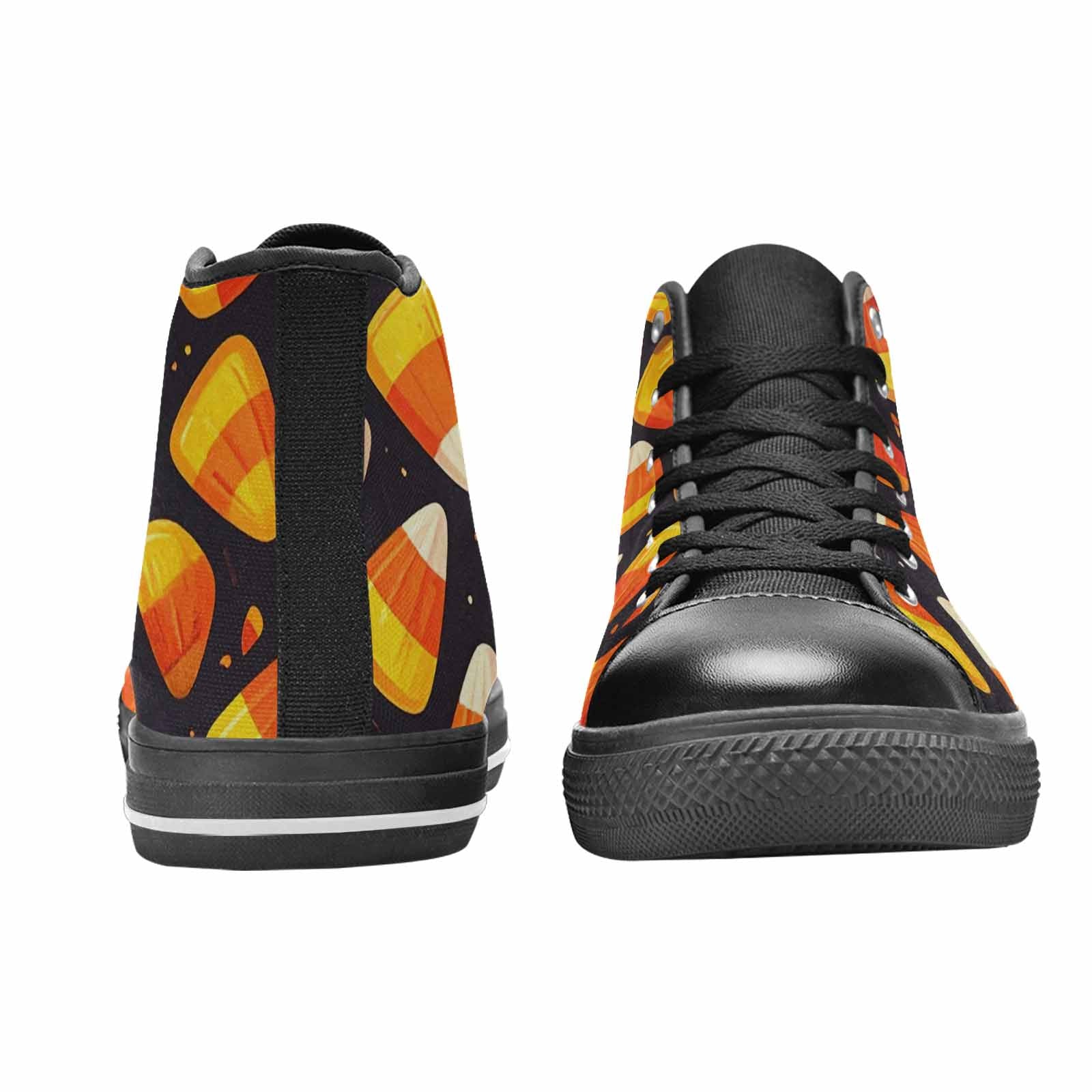 WOMEN'S Halloween Candy Corn High Top Canvas Dark Academia Sneakers