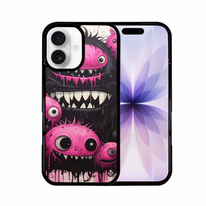 iPhone 17 Case — Black &amp; Pink Ink Cartoon Cute, Custom Designed Case Cover