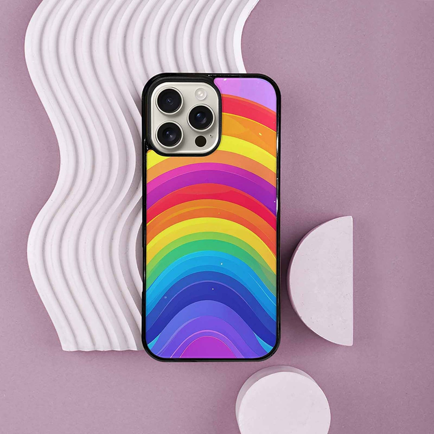 iPhone 16 Pro Max Case — Rainbow Pride, Personalized Phone Case