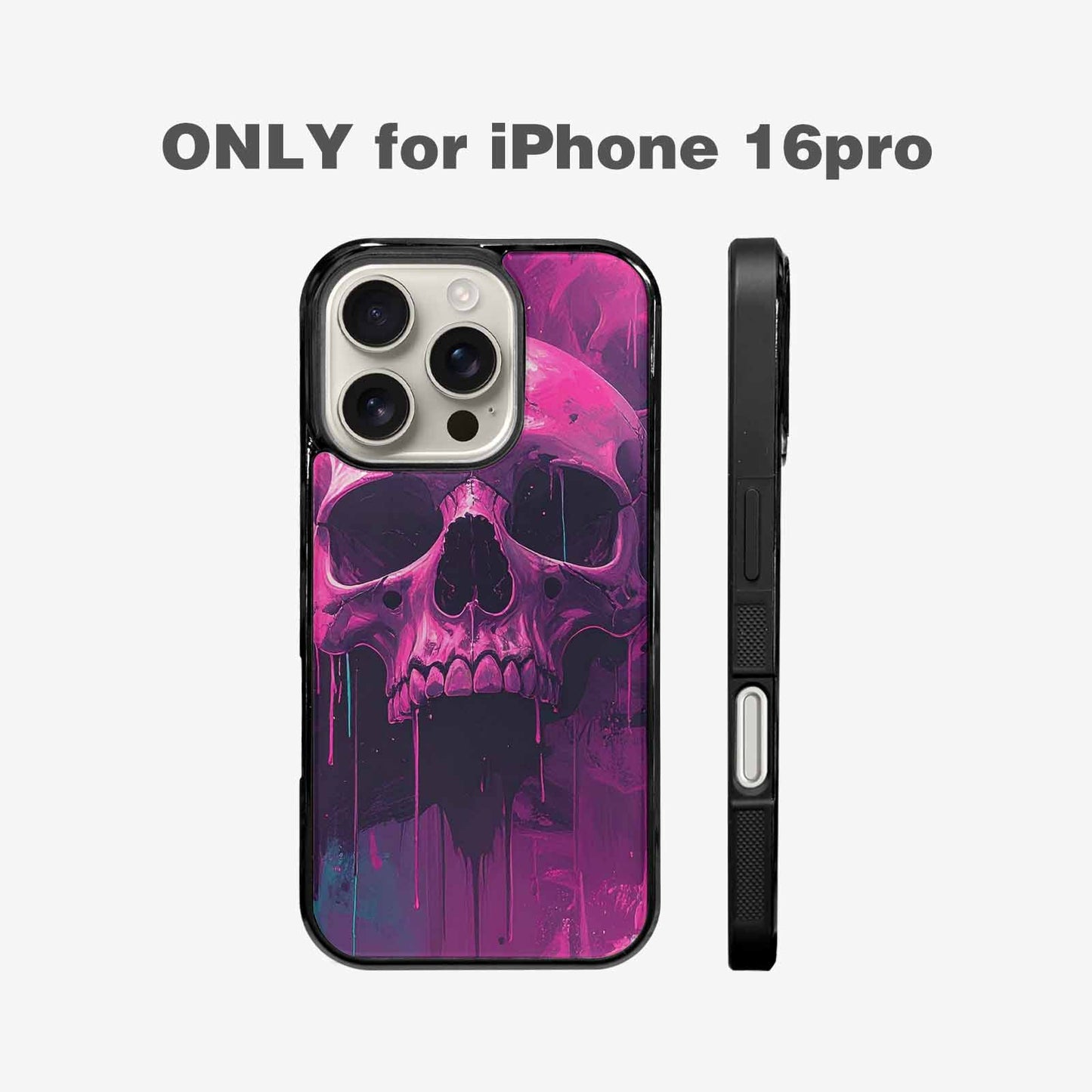 iPhone 16 Pro Case — 1000\'s Of Skulls Overlapping Each Other, Custom Art Phone Cover