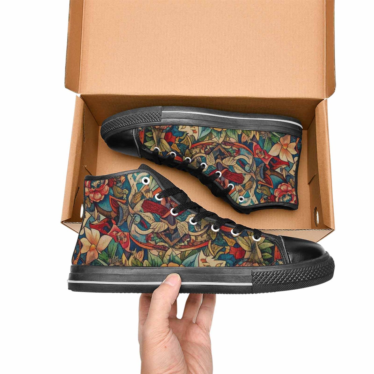 MEN'S Old School Tattoo High Top Canvas Surreal Shoes