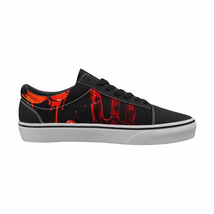 MEN'S Halloween Splatter Handprint Canvas Lace-Up Neon Fantasy Sneakers