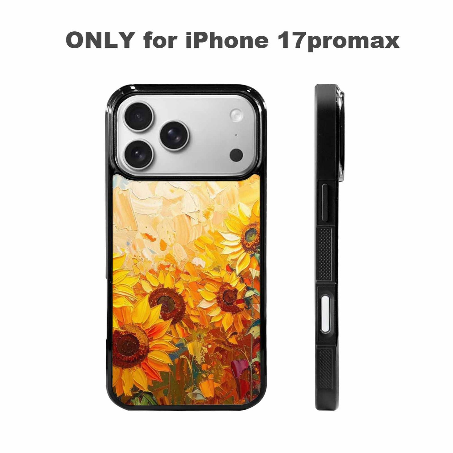 iPhone 17 Pro Max Case — Impressionist Sunflower Brushstroke Pattern Floral, Custom Art Phone Cover