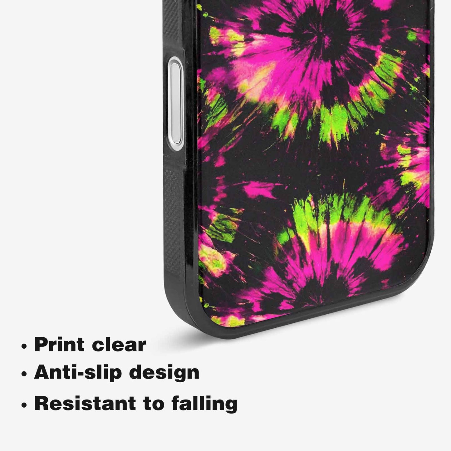 iPhone 16 Case — Acid Wash Tie Dye Neon, Custom Art Phone Cover