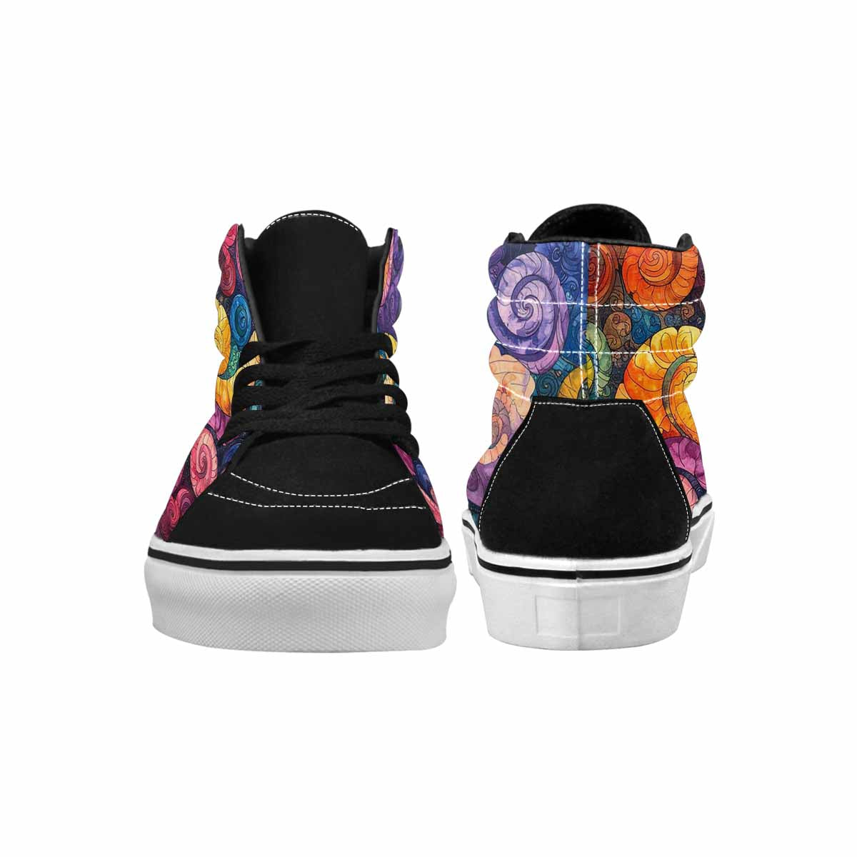 MEN'S Tie High Top Canvas Vivid Custom Sneakers