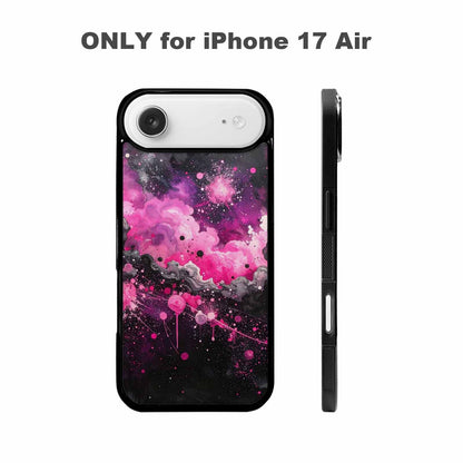 iPhone 17 Air Case — Galaxy Nebula Black Pink Ink Galaxy, Custom Print Case Cover
