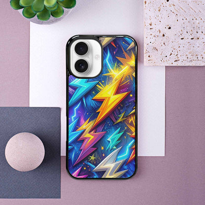 iPhone 16 Case — Lightning Bolt Storm Pattern Hundreds Of, Original Design Phone Case