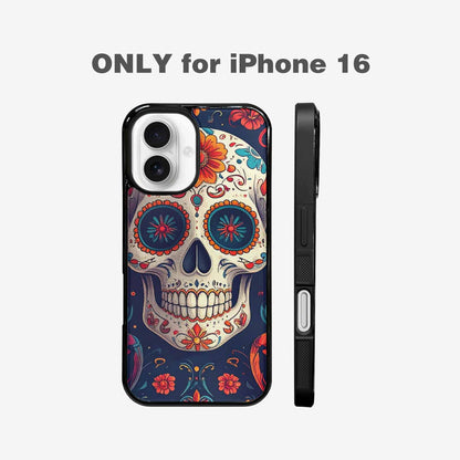 iPhone 16 Case — Day Dead Sugar Skull Art 100s, Unique Phone Case Design