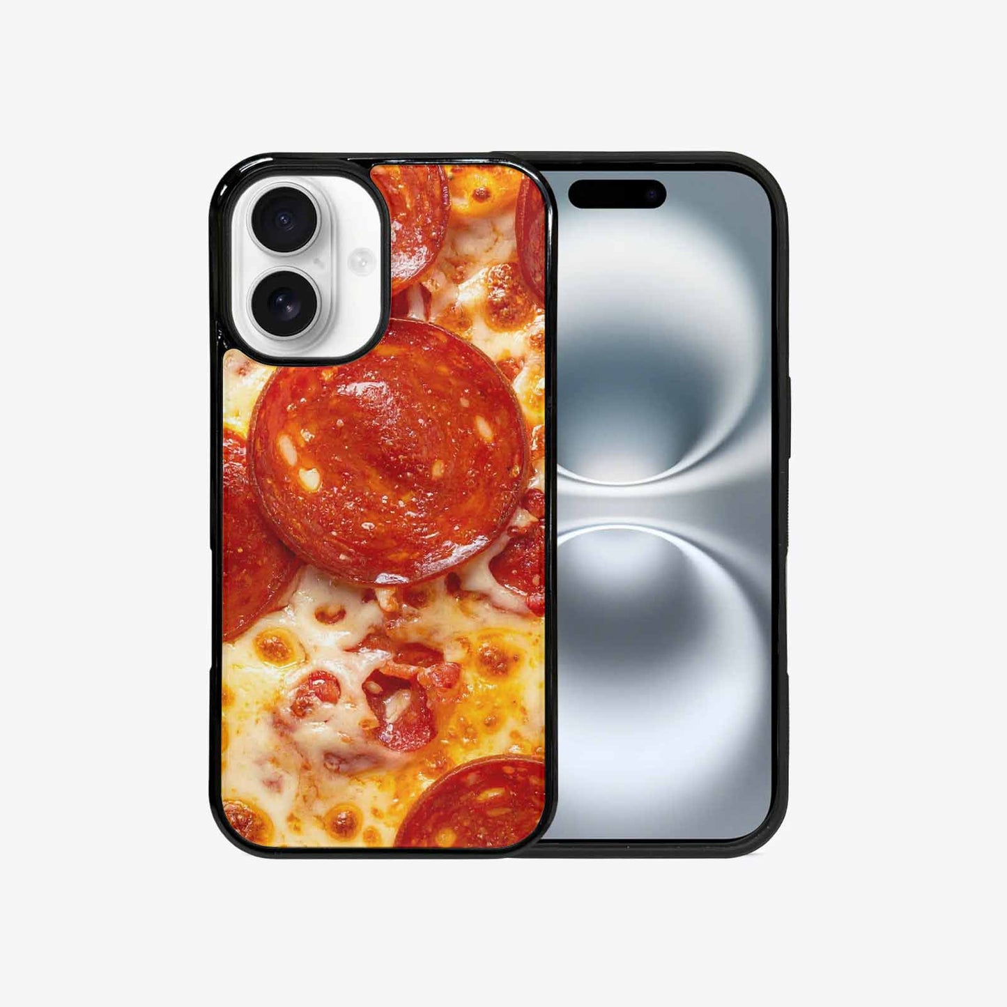 iPhone 16 Case — Pepperoni Pizza Print, Unique Phone Case Design