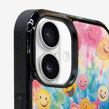 iPhone 16 Plus Case — Smiley Facessmiley Faces Tie D, Unique Phone Case Design