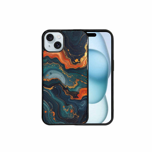 iPhone 15 Plus Case — Marble Dark, Custom Printed Phone Case