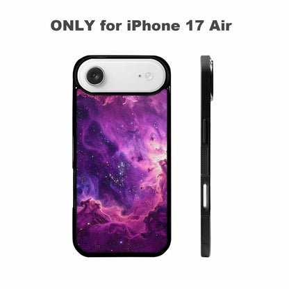 iPhone 17 Air Case — Purple Color Tones Nebula Texture Galaxy, Custom Printed Phone Case
