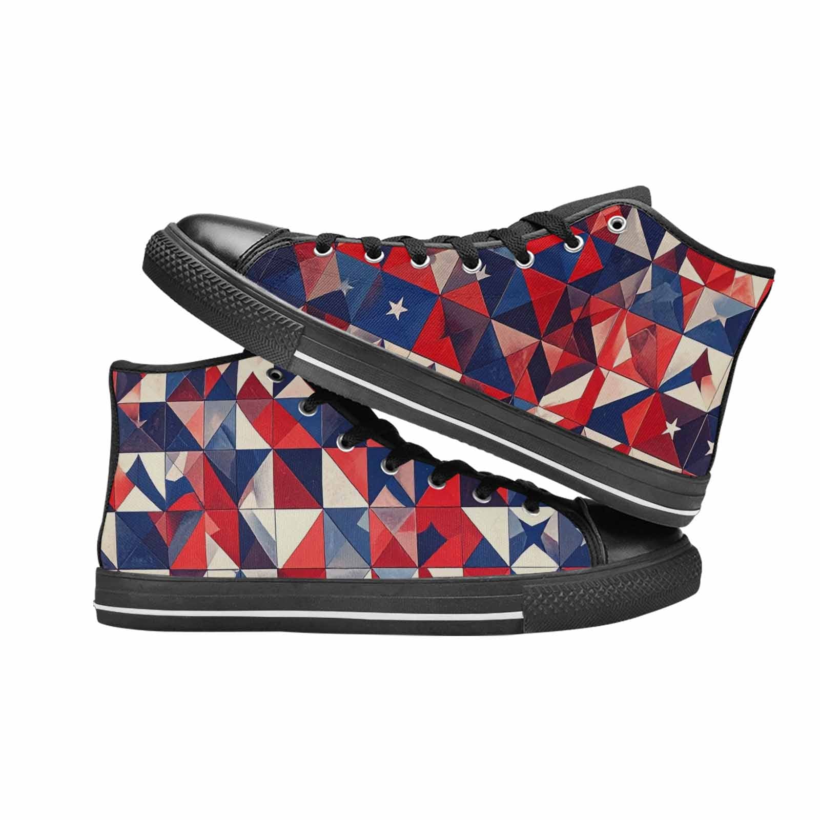 MEN'S American Flag Stars High Top Canvas Vivid Shoes