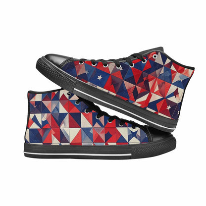 MEN'S American Flag Stars High Top Canvas Vivid Shoes