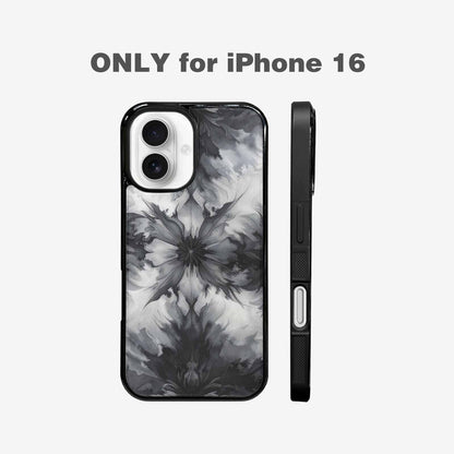 iPhone 16 Case — Tie Dye Black And Gray Blended, Customized Protective Case
