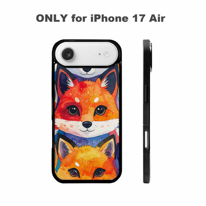 iPhone 17 Air Case — Watercolor Kawaii Fox Faces Watercolor Abstract, Personalized Phone Case