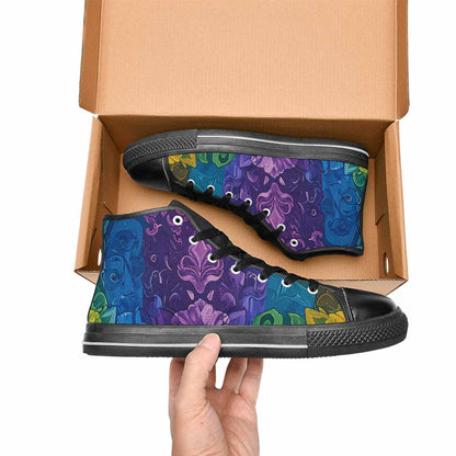 MEN'S Rainbow Pride Flag High Top Canvas Surreal Custom Sneakers