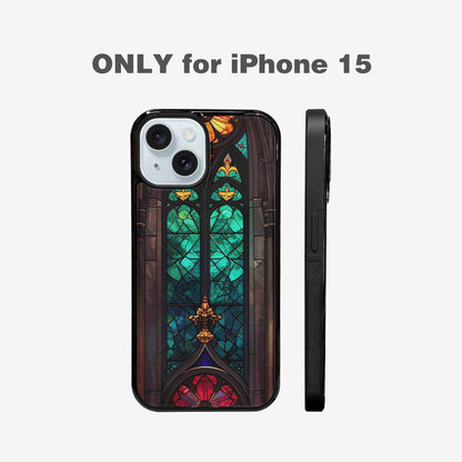 iPhone 15 Case — Stained Glass Cathedral Custom, Unique Phone Case Design