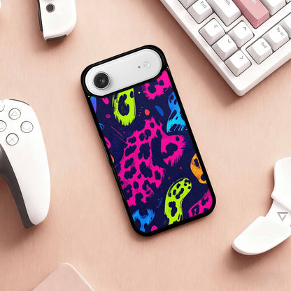 iPhone 17 Air Case — Leopard Print Neon Seamless Pattern Animal, Unique Phone Case Design