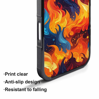 iPhone 17 Pro Case — Small Fire Flame Pattern Randomly Original, Custom Printed Phone Case