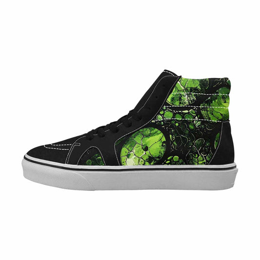 WOMEN'S Reptile Scale High Top Canvas Wallpaper Art Sneakers