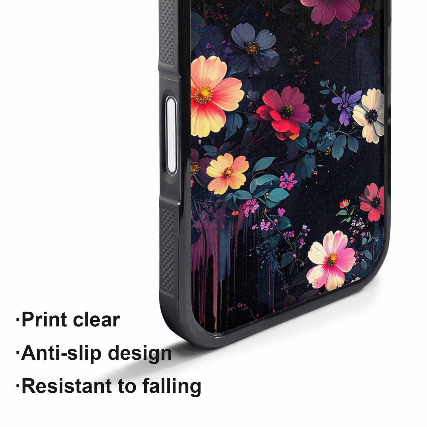 iPhone 17 Air Case — Shadowy Glitch Floral Pattern Hundreds Floral, Original Design Phone Case