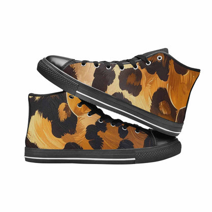 WOMEN'S Leopard Soft Airbrush Gradient High Top Canvas Aesthetic Shoes