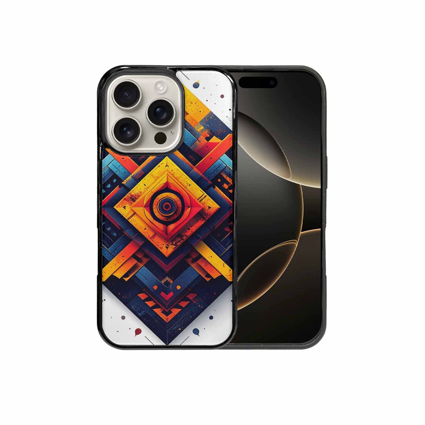 iPhone 16 Pro Case — Urban Tribal Tessellation, Custom Phone Case