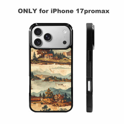 iPhone 17 Pro Max Case — Vintage Travel Artwork Pattern Retro Vintage, Unique Phone Case Design