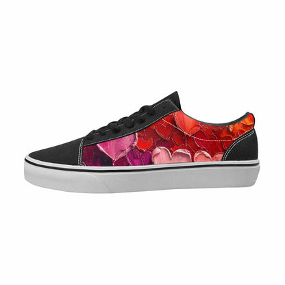 MEN'S Hearts Full Color Canvas Boutique Surreal Customized Sneakers