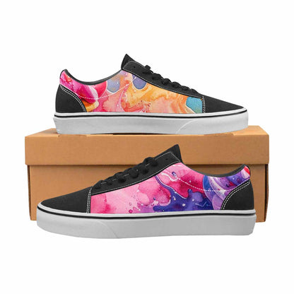 WOMEN'S Melting Icecream Collage Canvas Lace-Up Grunge Custom Shoes