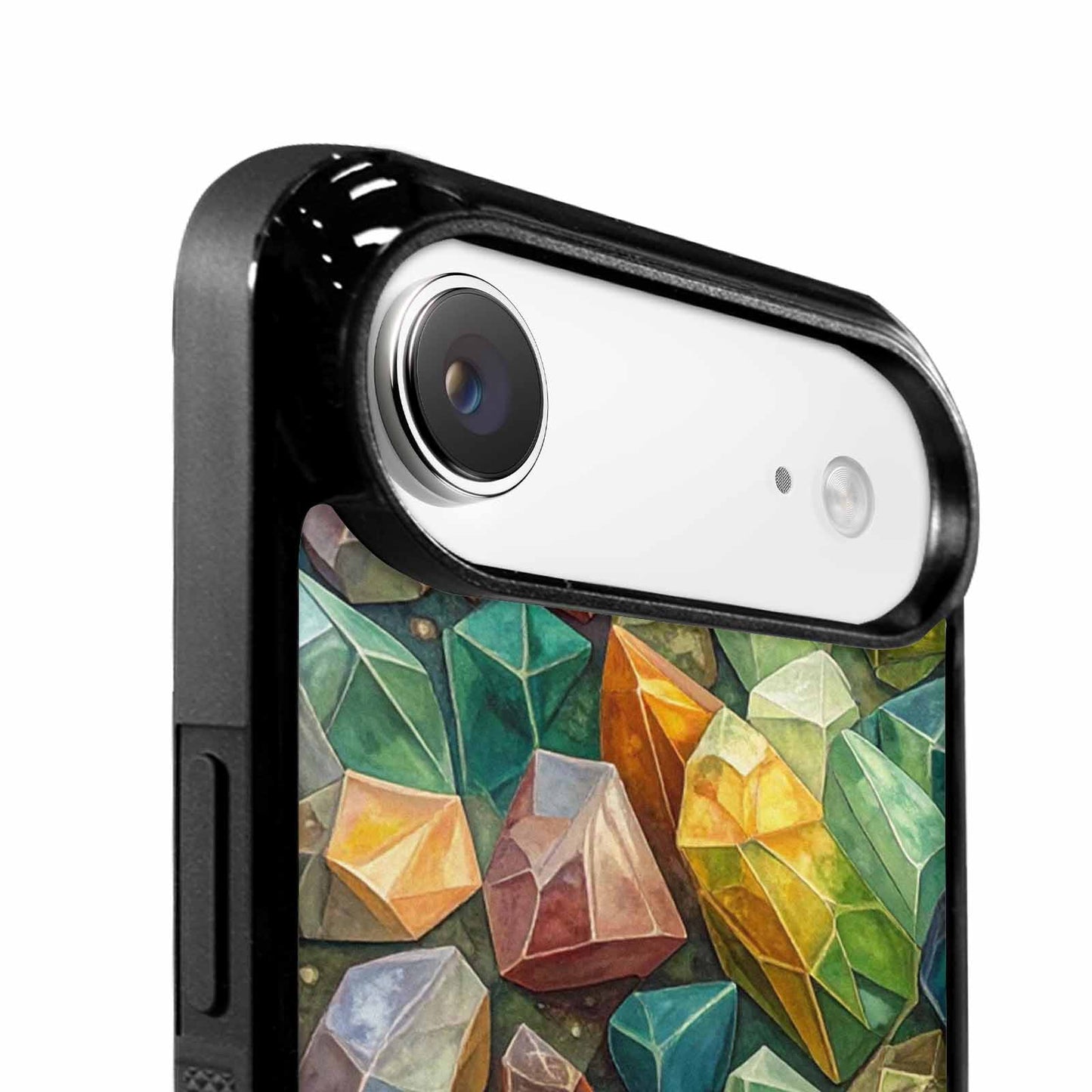 iPhone 17 Air Case — Glossy Reptile Crystal Shard Original Art, Custom Art Phone Cover