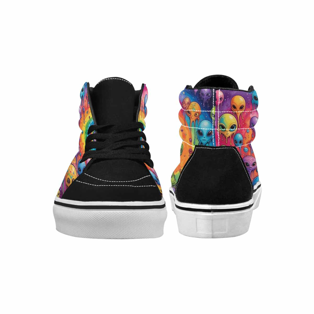 MEN'S Melting Aliens High Top Canvas Y2K Custom Shoes