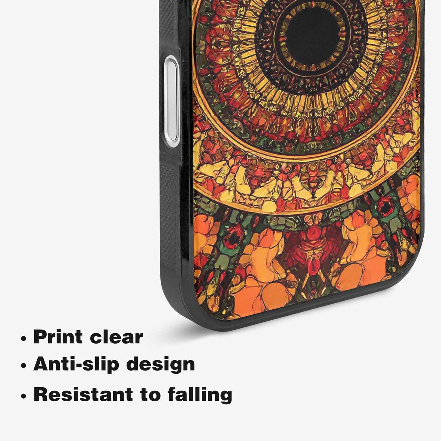 iPhone 16 Case — Mandala Lions Art Seamless Pattern Vibrant, Custom Print Case Cover